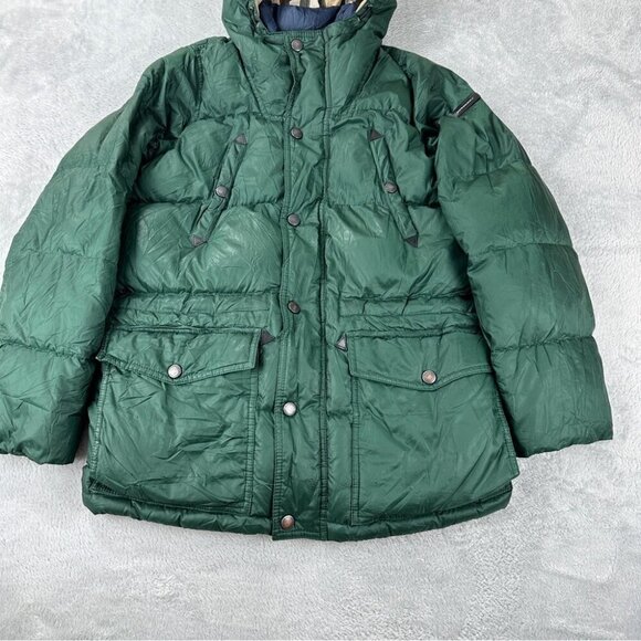 Burberry Children Green Puffer Jacket Nova Check Size 12Y - Picture 10 of 16